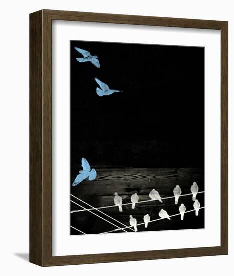 Abstract Birds III-Irena Orlov-Framed Art Print