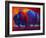 Abstract Bison-Marion Rose-Framed Giclee Print