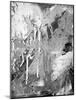 Abstract Black And White Ink Painting On Grunge Paper Texture - Artistic Stylish Background-run4it-Mounted Art Print