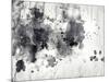 Abstract Black And White Ink Painting On Grunge Paper Texture-run4it-Mounted Art Print