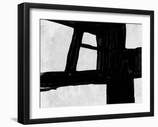 Abstract Black and White No.48-Robert Hilton-Framed Art Print