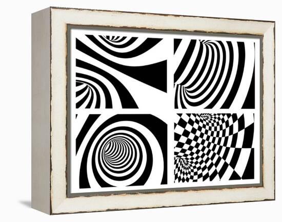 Abstract - Black And White-frenta-Framed Stretched Canvas