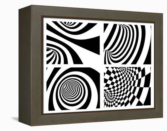 Abstract - Black And White-frenta-Framed Stretched Canvas
