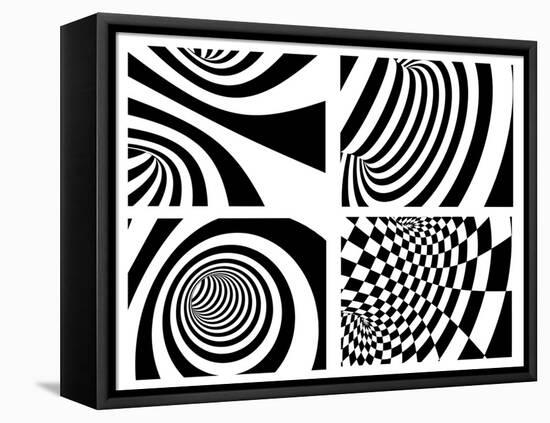 Abstract - Black And White-frenta-Framed Stretched Canvas