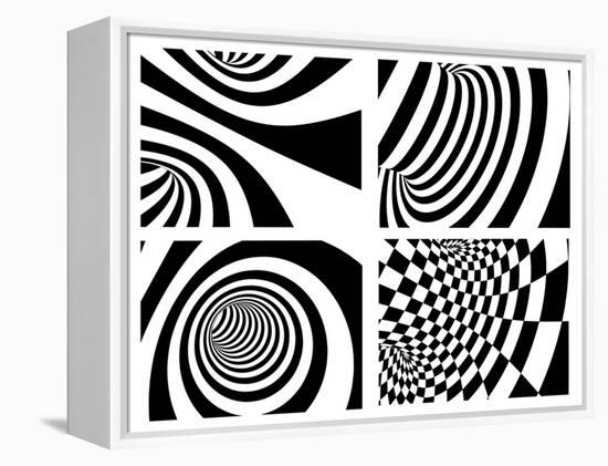 Abstract - Black And White-frenta-Framed Stretched Canvas