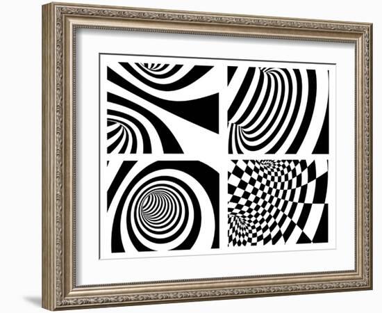 Abstract - Black And White-frenta-Framed Art Print