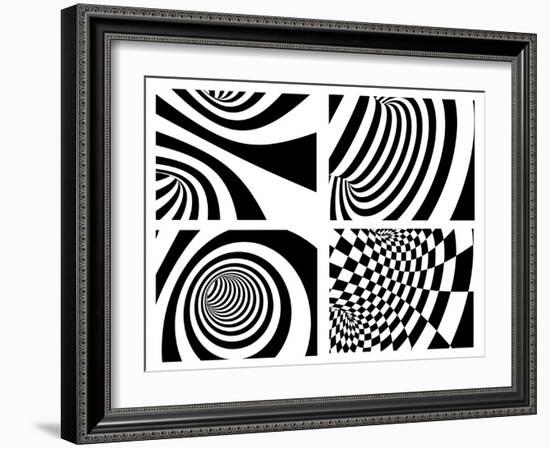 Abstract - Black And White-frenta-Framed Art Print