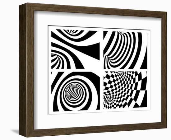 Abstract - Black And White-frenta-Framed Art Print