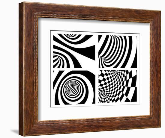 Abstract - Black And White-frenta-Framed Art Print