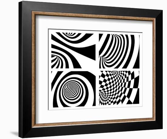 Abstract - Black And White-frenta-Framed Art Print