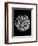 Abstract Black Circle Pattern V-Eline Isaksen-Framed Art Print