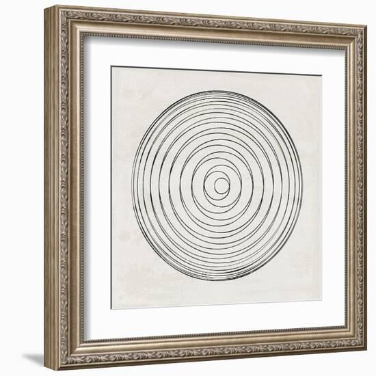 Abstract Black Circular Lines-Eline Isaksen-Framed Art Print