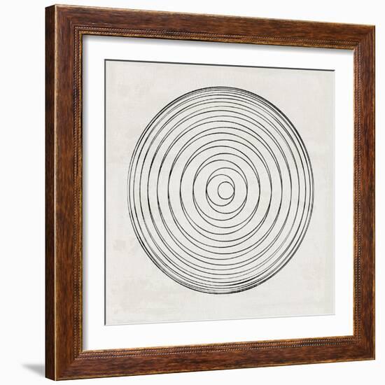 Abstract Black Circular Lines-Eline Isaksen-Framed Art Print