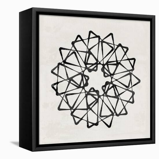 Abstract Black Geometric Pattern-Eline Isaksen-Framed Stretched Canvas