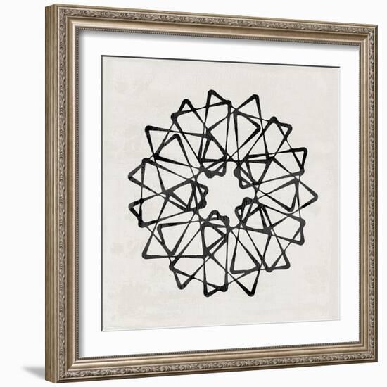 Abstract Black Geometric Pattern-Eline Isaksen-Framed Art Print