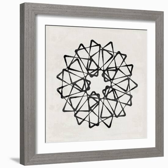 Abstract Black Geometric Pattern-Eline Isaksen-Framed Art Print