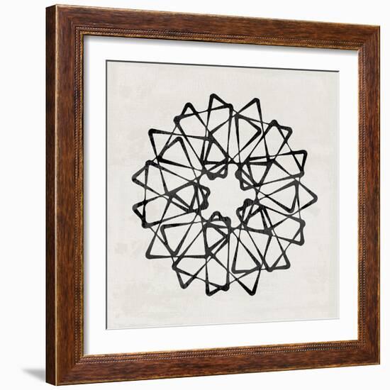 Abstract Black Geometric Pattern-Eline Isaksen-Framed Art Print