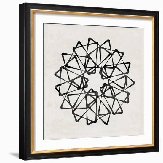 Abstract Black Geometric Pattern-Eline Isaksen-Framed Art Print