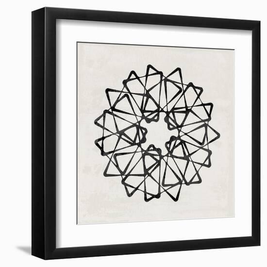 Abstract Black Geometric Pattern-Eline Isaksen-Framed Art Print