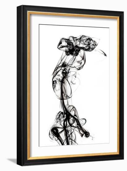 Abstract Black Smoke - Chimera Woman-Philippe HUGONNARD-Framed Art Print