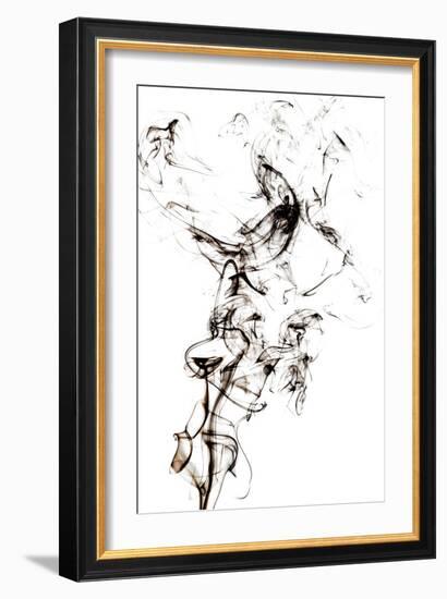 Abstract Black Smoke - Horse Fever-Philippe HUGONNARD-Framed Art Print