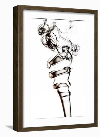 Abstract Black Smoke - Ice Cream-Philippe HUGONNARD-Framed Art Print