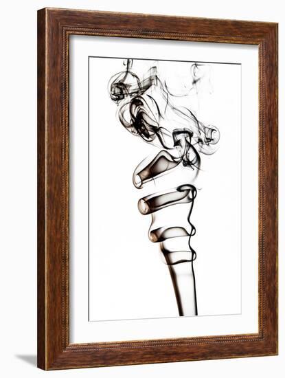 Abstract Black Smoke - Ice Cream-Philippe HUGONNARD-Framed Art Print