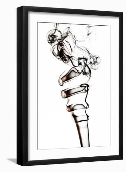 Abstract Black Smoke - Ice Cream-Philippe HUGONNARD-Framed Art Print