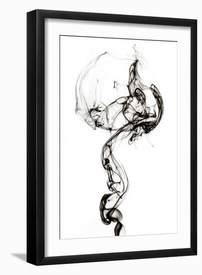 Abstract Black Smoke - Medusa-Philippe HUGONNARD-Framed Art Print