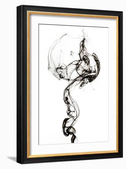 Abstract Black Smoke - Medusa-Philippe HUGONNARD-Framed Art Print