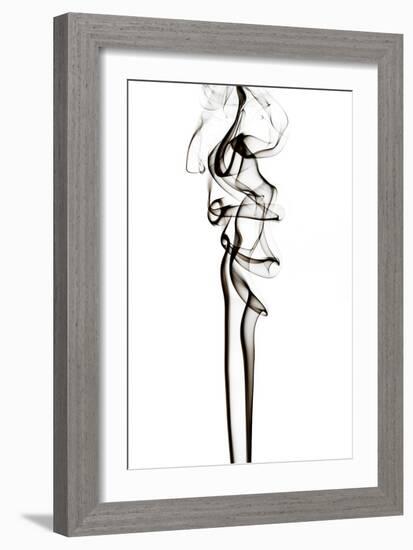 Abstract Black Smoke - Sensual-Philippe HUGONNARD-Framed Art Print