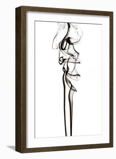 Abstract Black Smoke - Sensual-Philippe HUGONNARD-Framed Art Print