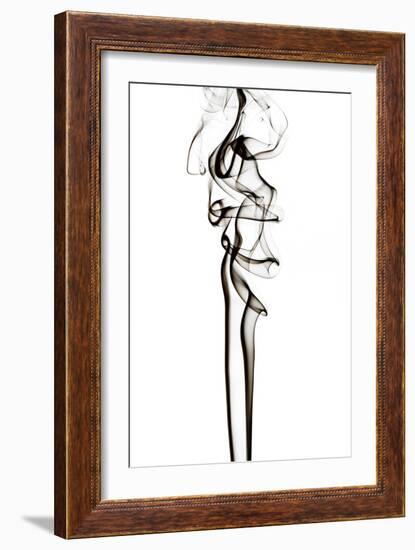 Abstract Black Smoke - Sensual-Philippe HUGONNARD-Framed Art Print