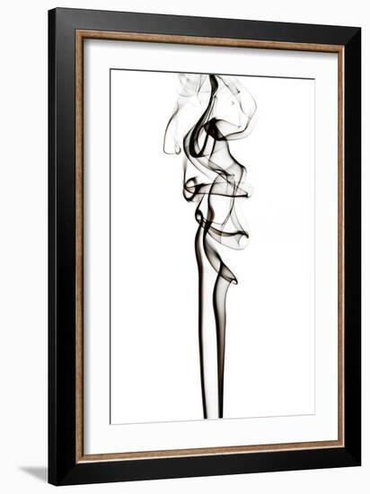 Abstract Black Smoke - Sensual-Philippe HUGONNARD-Framed Art Print