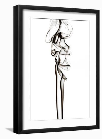 Abstract Black Smoke - Sensual-Philippe HUGONNARD-Framed Art Print