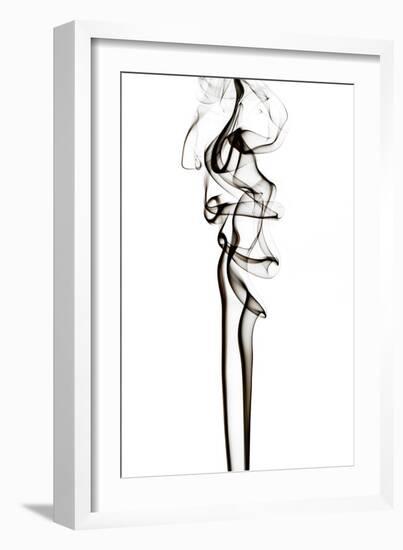 Abstract Black Smoke - Sensual-Philippe HUGONNARD-Framed Art Print