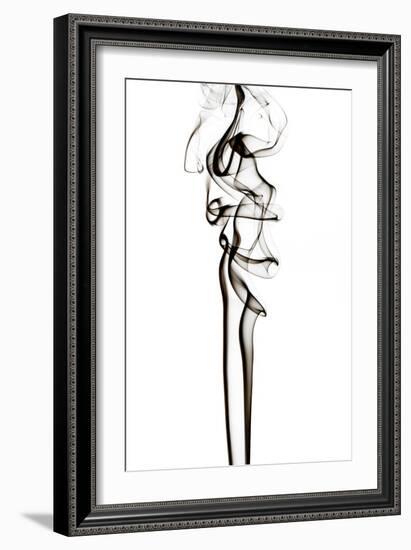 Abstract Black Smoke - Sensual-Philippe HUGONNARD-Framed Art Print