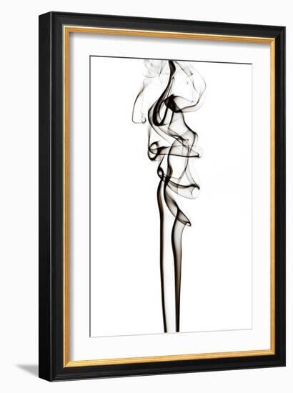 Abstract Black Smoke - Sensual-Philippe HUGONNARD-Framed Art Print