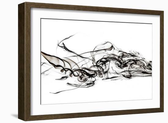 Abstract Black Smoke - Shark-Philippe HUGONNARD-Framed Art Print