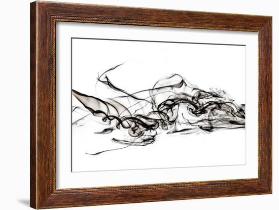 Abstract Black Smoke - Shark-Philippe HUGONNARD-Framed Art Print