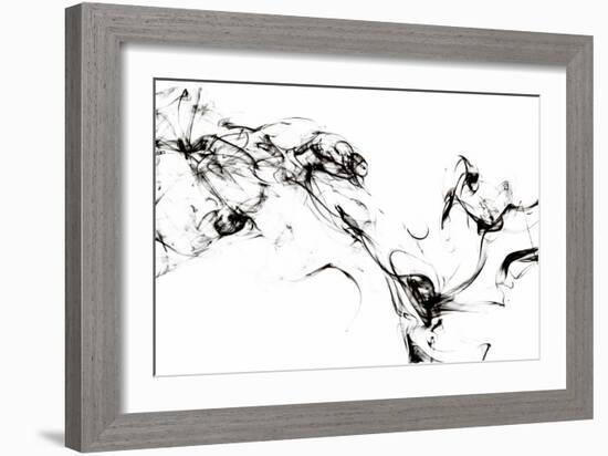 Abstract Black Smoke - Spirit Mood-Philippe HUGONNARD-Framed Art Print