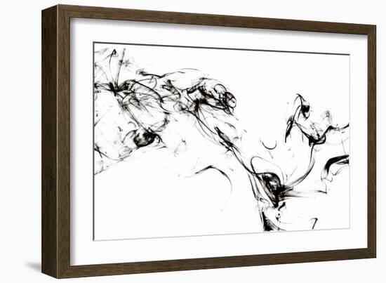 Abstract Black Smoke - Spirit Mood-Philippe HUGONNARD-Framed Art Print