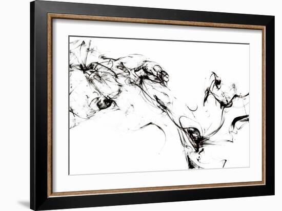 Abstract Black Smoke - Spirit Mood-Philippe HUGONNARD-Framed Art Print