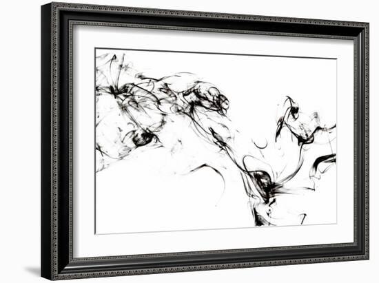 Abstract Black Smoke - Spirit Mood-Philippe HUGONNARD-Framed Art Print