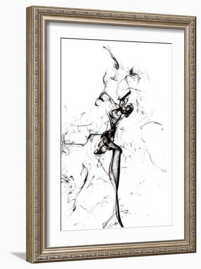 Abstract Black Smoke - The Dancer-Philippe HUGONNARD-Framed Art Print