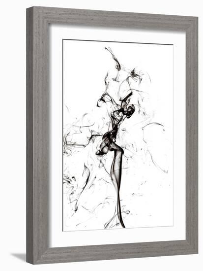 Abstract Black Smoke - The Dancer-Philippe HUGONNARD-Framed Art Print