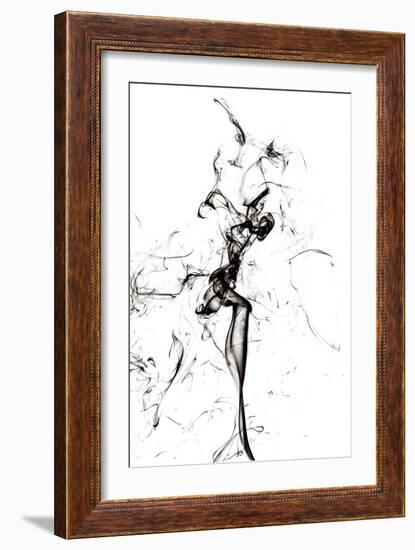 Abstract Black Smoke - The Dancer-Philippe HUGONNARD-Framed Art Print