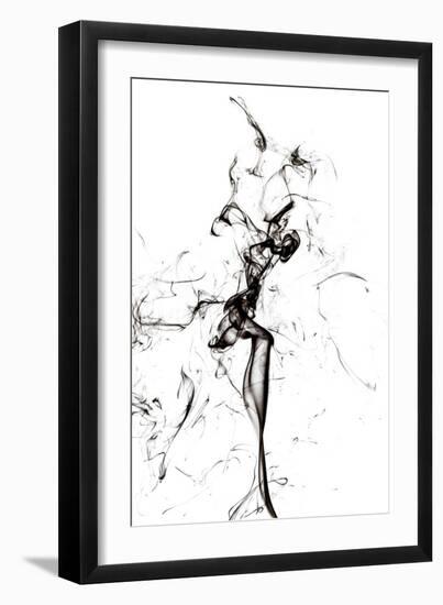 Abstract Black Smoke - The Dancer-Philippe HUGONNARD-Framed Art Print