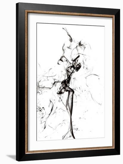 Abstract Black Smoke - The Dancer-Philippe HUGONNARD-Framed Art Print