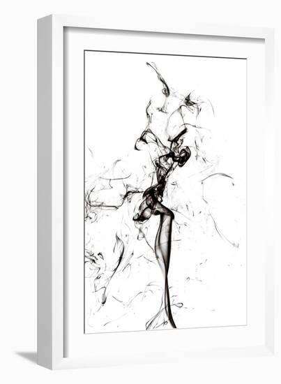 Abstract Black Smoke - The Dancer-Philippe HUGONNARD-Framed Art Print